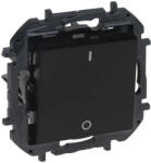 Legrand Niloé Step kétpólusú kapcsoló, 10AX, fekete - 863502B (863502B)