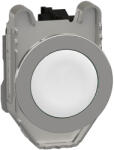 Schneider Electric Harmony XB4 - XB4FA11 - panelbe süllyesztett komplett fém nyomógomb, Ø30, visszatérő, 1NO, fehér (XB4FA11)