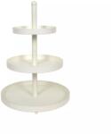 Gastro Háromszintes fém süteményes állvány, fehér, magasság: 550 mm, átmérő: 300 mm