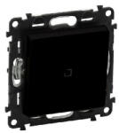 Legrand Valena Life egypólusú kapcsoló jelzőfénnyel mechanizmus burkolattal, 10 AX, fekete - 756398 (756398)