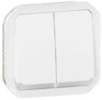 Legrand Plexo 55 kettős váltókapcsoló jelzőfénnyel 10A, fehér 069626L Legrand (069626L)
