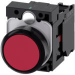 Siemens 3SU1100-0AB20-1CA0 komplett nyomógomb, piros, 1NC, csavaros Sirius (3SU11000AB201CA0)