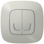 Legrand 752787 Valena Allure-Netatmo okos vezeték nélküli kettős kapcsoló (ETV), falon kívüli, 1-es kerettel, alumínium (752787)