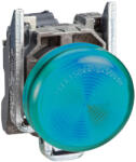 Schneider Electric Harmony XB4 - XB4BV63 - komplett fém BA9s foglalatos jelzőlámpa, Ø22, 250V, zöld (XB4BV63)