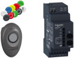 Schneider Electric Harmony XB5 - XB5RMA04 - vezetéknélküli műanyag nyomógomb készlet (nyomógomb+vevő) , 24 - 240VAC/DC, Zigbee, programozható (XB5RMA04)