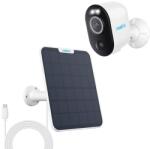 Reolink Camera supraveghere wireless IP WiFi cu panou solar Reolink Argus 3 Pro B330+SOLAR, 4 MP, 2.8 mm, IR 10 m, color noaptea 10 m, PIR, sirena, 6000mAh, slot card, microfon, detectie oameni/vehicule (B330