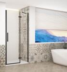 SAPHO TRINITY BLACK 90 cm jobbos zuhanyajtó transzparent üveggel, matt fekete GT1290CR-B (GT1290CR-B)