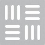 Alcadrain ALCA (Alcaplast) MPV011 Rozsdamentes rács a rozsdamentes padlóösszefolyókhoz 102×102 mm (MPV011)