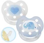 Baby-Nova Suzetă din silicon cu ring Baby Nova - mărimea 1, inimă și elefant, 2 buc (28220)