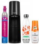 SodaStream Szódakészítő Gép Vízhez Sodastream Terra Fekete Mirinda Edition 1 Palack Szirup (TERRA Black MIRINDA Mpack)