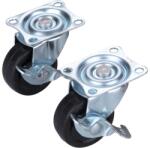 EXTOL Keménygumi forgógörgők fékkel, 2 darabos készlet, 40 mm átmérő 956013 (956013)