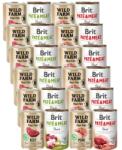 Brit BRIT PATE & MEAT + WILD FARM Pate Mix ízek 24x400g