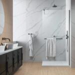 Radaway Perete de dus Walk-In, antracit periat, Radaway Modo New Brushed GunMetal II cu port prosop 389094-92-01W (389094-92-01W)