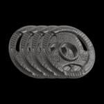 Rebel Olimpiai öntöttvas súlyzókészlet 4x1, 25 kg, 51 mm-es lyukkal, fogantyús tárcsa, REBEL ACTIVE (RBA-2143-01-25) Súlytárcsa