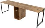 AG Íróasztal Twin Study Desk - Atlantic Pine, Fekete
