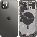 Apple Piese si componente Capac Baterie Apple iPhone 12 Pro Max, Cu Carcasa Mijloc, Negru (Graphite), Swap (cap/ai1/cu/ne/sw) - pcone