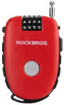 ROCKBROS 32420981001 kerékpárzár behúzható kábellel - piros - dellaprint