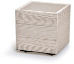 Prosperplast Virágcserép Prosperplast MADERA SQUARE eco fa 28, 8 cm fehér eco (DMA300W-S449W) - platinashop