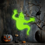 Family Halloween-i foszforeszkáló dekoráció - szellem - 15 x 12 cm (56544B) - platinashop