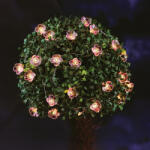 Garden of Eden Szolár fényfüzér - virág - 2, 4 m - 25 melegfehér LED (55218C) - platinashop