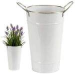  Magas fehér ültető kaspó két füllel