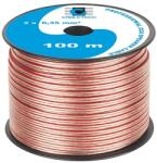 Cabletech Hangszórókábel transzparens réz-alumínium CCA 2x0, 35mm2 /méter (KAB0353)