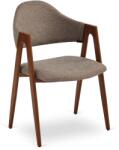 Klubfotel RUIZ étkezőszék bézs/dió