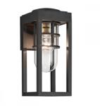 Kichler Aplica exterior Hone Coastal KL-HONE-S-BKT, 1xE27, IP44, H33cm, metal negru (KL-HONE-S-BKT)