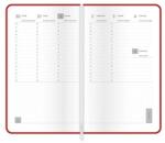 TopTimer Határidőnapló TOPTIMER Joy J018 A/5 heti fehér lapos keskenyített Piros metál 2026 (T018J-107)