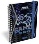 Lizzy Card Határidőnapló LIZZY CARD B/6 heti spirálozott gumis Esport game on duty 2026 (21577) - robbitairodaszer