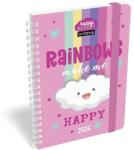 Lizzy Card Határidőnapló LIZZY CARD B/6 heti spirálozott gumis Lollipop happy color 2026 (21580) - robbitairodaszer