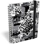 Lizzy Card Határidőnapló LIZZY CARD B/6 heti spirálozott gumis Street rules 2026 (21584)