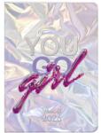 Planall Zsebnaptár PLANALL B/6 heti álló fehér lapos aranyozott Girl 2026 (21551) - robbitairodaszer