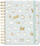 Planall Határidőnapló PLANALL Classic B/5 heti spirálos keményfedelű gumis Kitty 2026 (21536) - robbitairodaszer