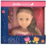 Dolls World Fésülhető babafej sok kiegészítővel, barna Ashley
