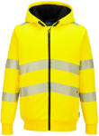 Portwest PW321 Hi-Vis cipzáras téli kapucnis pulcsi (PW321YERS)