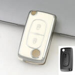  Toyota bicskakulcs 2 gombos TPU tok fehér ezüst (TPE001EFH)