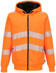 Portwest PW321 Hi-Vis cipzáras téli kapucnis pulcsi (PW321ORR4XL)