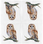 Esschert Design Baglyos 3 rétegű szalvéta, 33 x 33 cm (TP424)