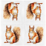 Esschert Design Mókusos 3 rétegű szalvéta, 33 x 33 cm (TP425)