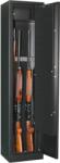 Arme si munitie Dulap 6 arme cu cutie interioara, negru, 148x35x28 cm