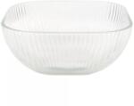 Gastro Bol pătrat din sticlă, cu model canelat, Înălțime: 53 mm Lungime: 117 mm Lăţime: 117 mm Castron