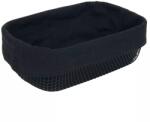 Gastro Coș oval pentru pâine, negru cu inserție textilă, Înălțime: 90 mm, Lungime: 280 mm, Lățime: 180 mm