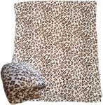  Párduc mintás wellsoft pléd, 200 x 230 cm, fehér