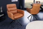 Maddison Design forgószék Maddison III cognac barna bőr