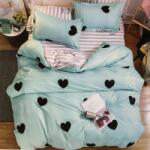 idealisotthon Szívecskés 7 részes ágynemű - akvamarin (IO-SY-BL-HTS-7-AQ)