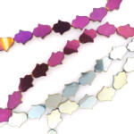  Szivárványos Ezüst Hematit Hamsa Kéz Ásványgyöngy 13x10, 5mm