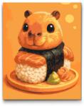  Festés számok szerint - Sushi kapibara Méret: 40x50cm, Keretezés: Kartonlemezen