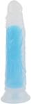 Sexy Elephant Dildo luminos cu ventuză Blue Radiance (20 cm) Dildo