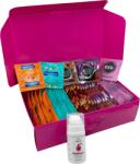 Sexy Elephant® Set prezervative aromate - Tasty pack (72 ks) + SE Raspberry Lubricating Gel 15 ml + cătușe din silicon Handcuffs